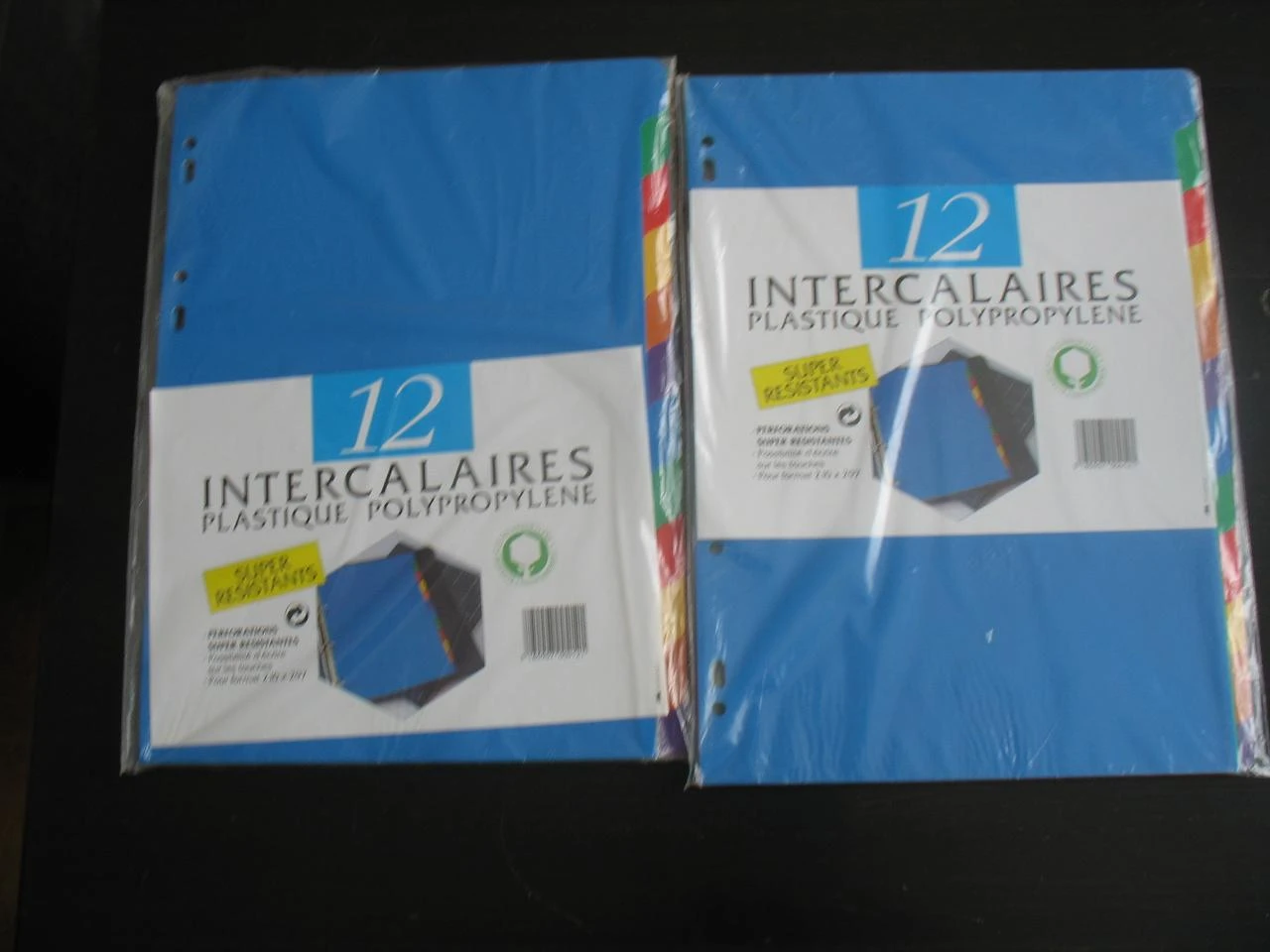 LOT DE 3 PAQUETS D'INTERCALAIRES PLASTIQUE - GRAND FORMAT - NEUF - n°36 – photo 2